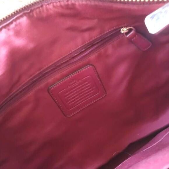 Coach Charlie Hobo Classic Dark Red Shoulder Bag - Picture 3 of 9